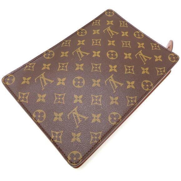 LOUIS VUITTON Brown Monogram Pochette Clutch Bag - Picture 3 of 9